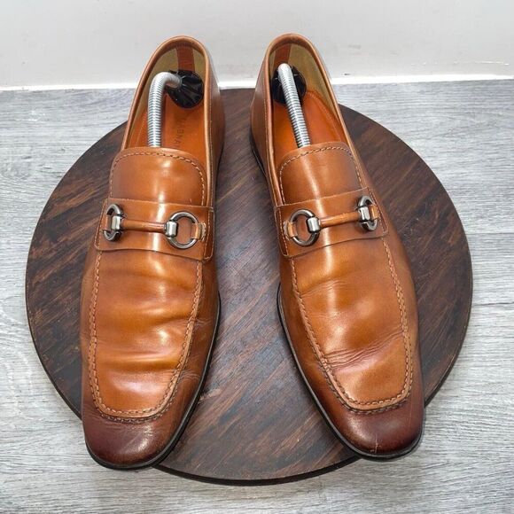 Magnanni Brown Leather Loafers - Picture 6 of 12
